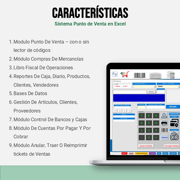 Sistema Punto de Venta en Excel - 3Pro - Aplicaciones Productivas