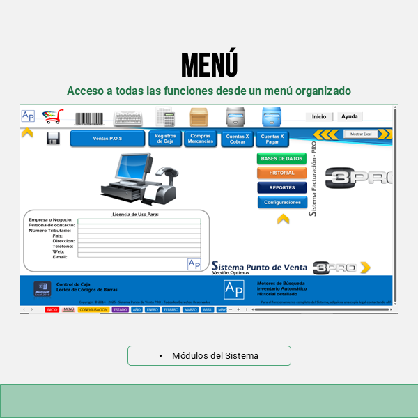 Sistema Punto de Venta en Excel - 3Pro - Aplicaciones Productivas