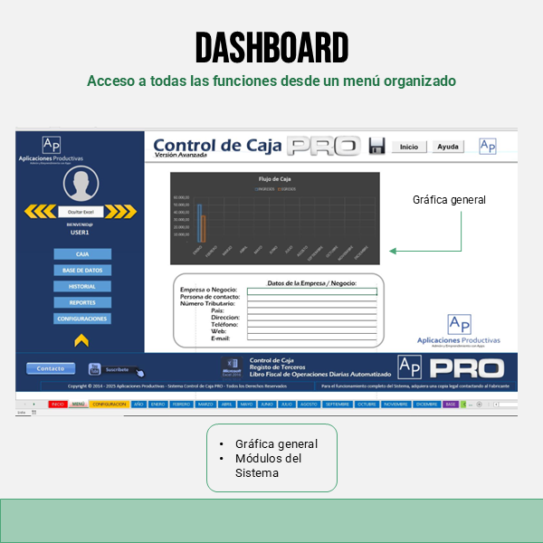 Sistema Control de Caja en Excel - Imagen 3